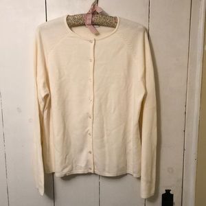 Bhs white/light cream colored cardigan size 16